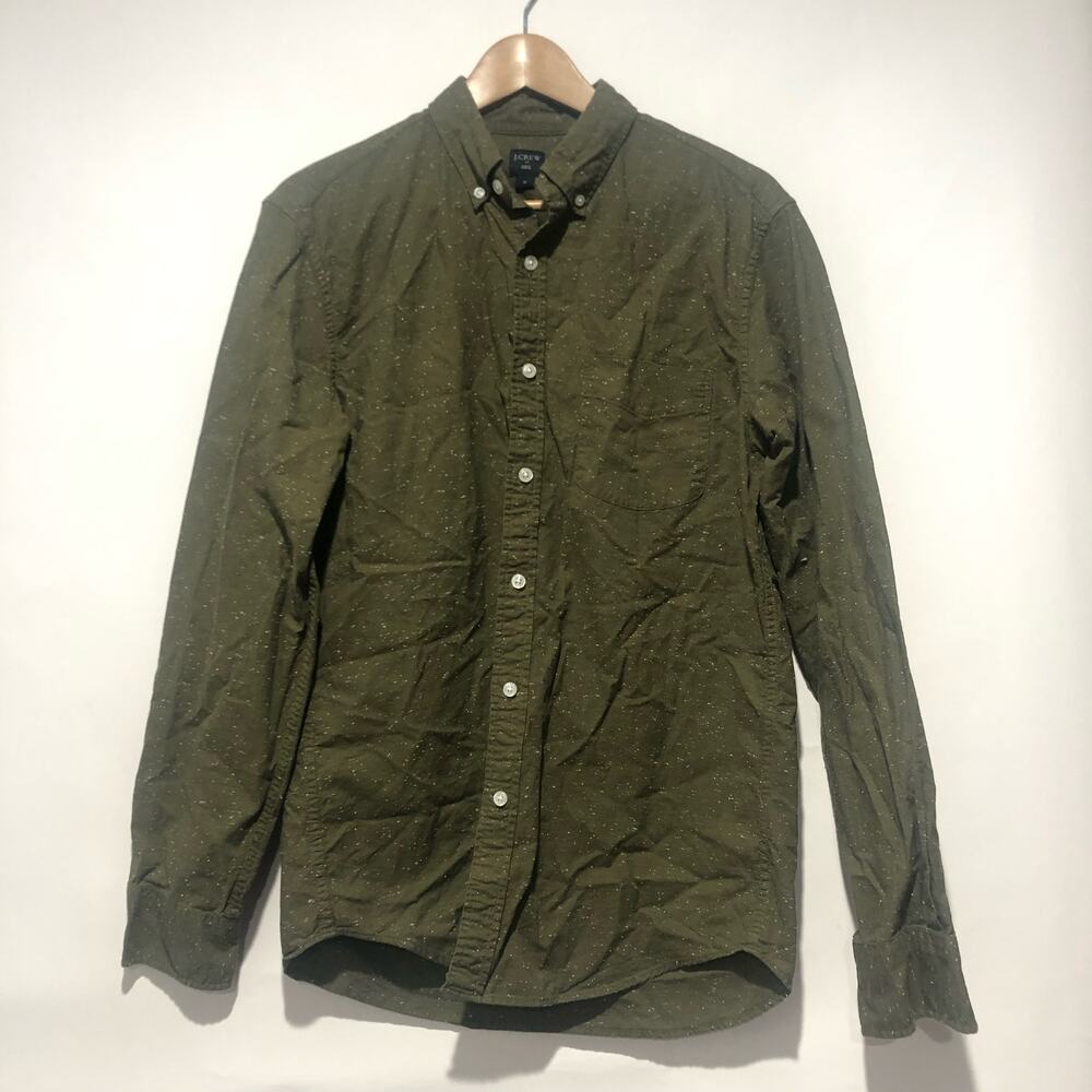 J.Crew Womens Button Up Full Sleeve Shirt Olive Size M